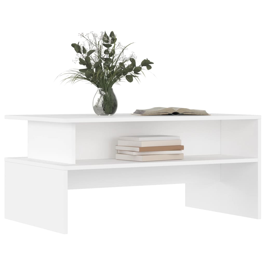 Konferenční Stolek Bílý 90 X 55 X 42,5 Cm Kompozitní Dřevo