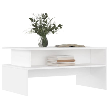 Konferenční Stolek Bílý 90 X 55 X 42,5 Cm Kompozitní Dřevo