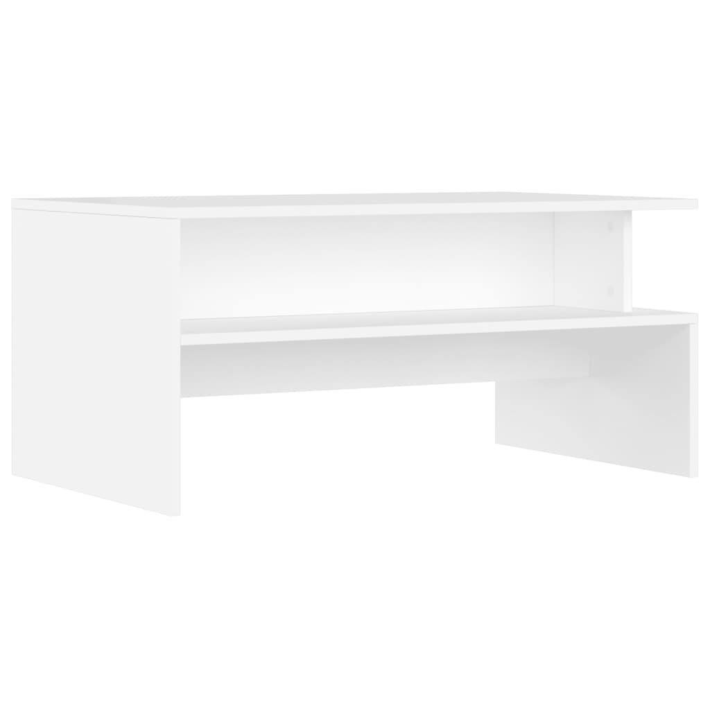 Konferenční Stolek Bílý 90 X 55 X 42,5 Cm Kompozitní Dřevo
