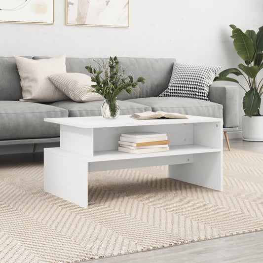Konferenční Stolek Bílý 90 X 55 X 42,5 Cm Kompozitní Dřevo