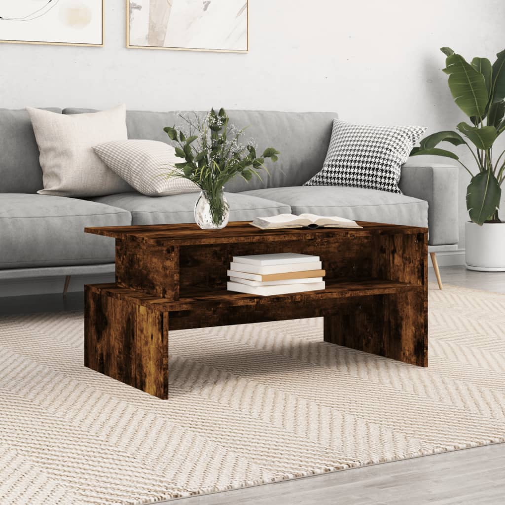 Konferenční Stolek Bílý 90 X 55 X 42,5 Cm Kompozitní Dřevo