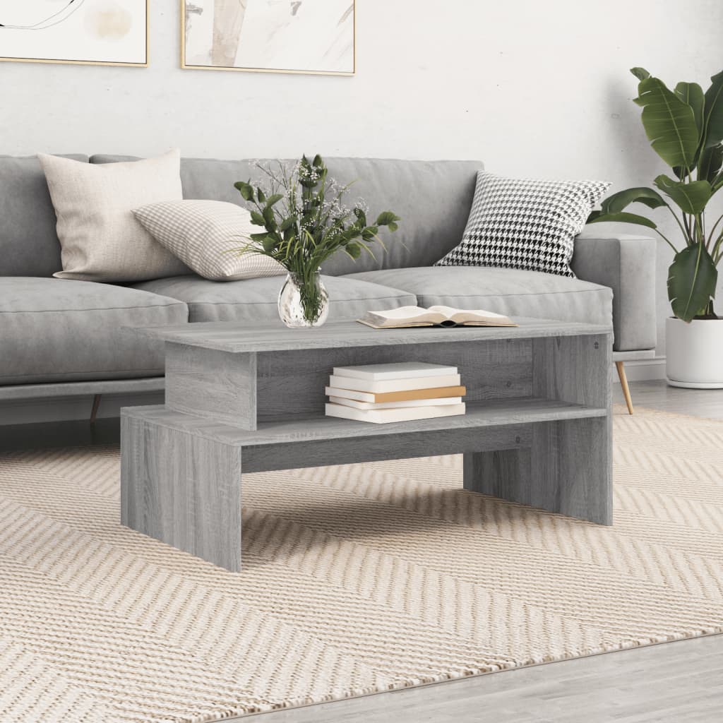 Konferenční Stolek Bílý 90 X 55 X 42,5 Cm Kompozitní Dřevo