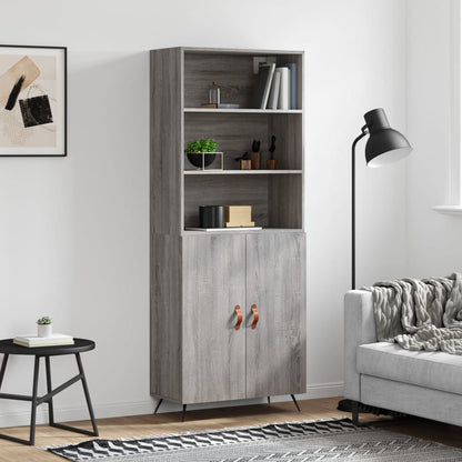 Skříň Betonově Šedá 69,5 X 32,5 X 180 Cm Kompozitní Dřevo
