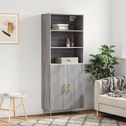Skříň Betonově Šedá 69,5 X 32,5 X 180 Cm Kompozitní Dřevo