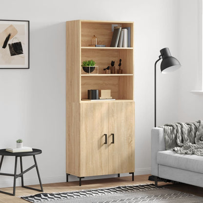 Skříň Betonově Šedá 69,5 X 32,5 X 180 Cm Kompozitní Dřevo