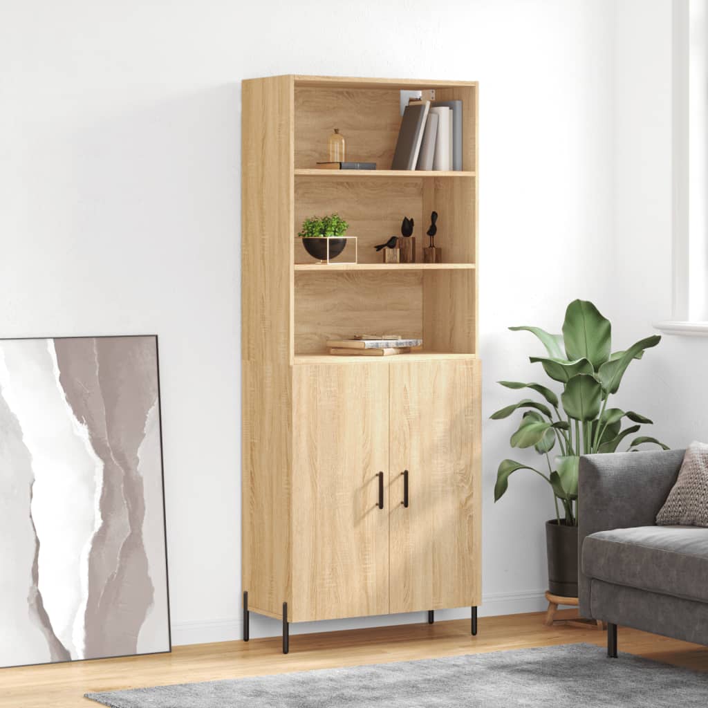 Skříň Betonově Šedá 69,5 X 32,5 X 180 Cm Kompozitní Dřevo