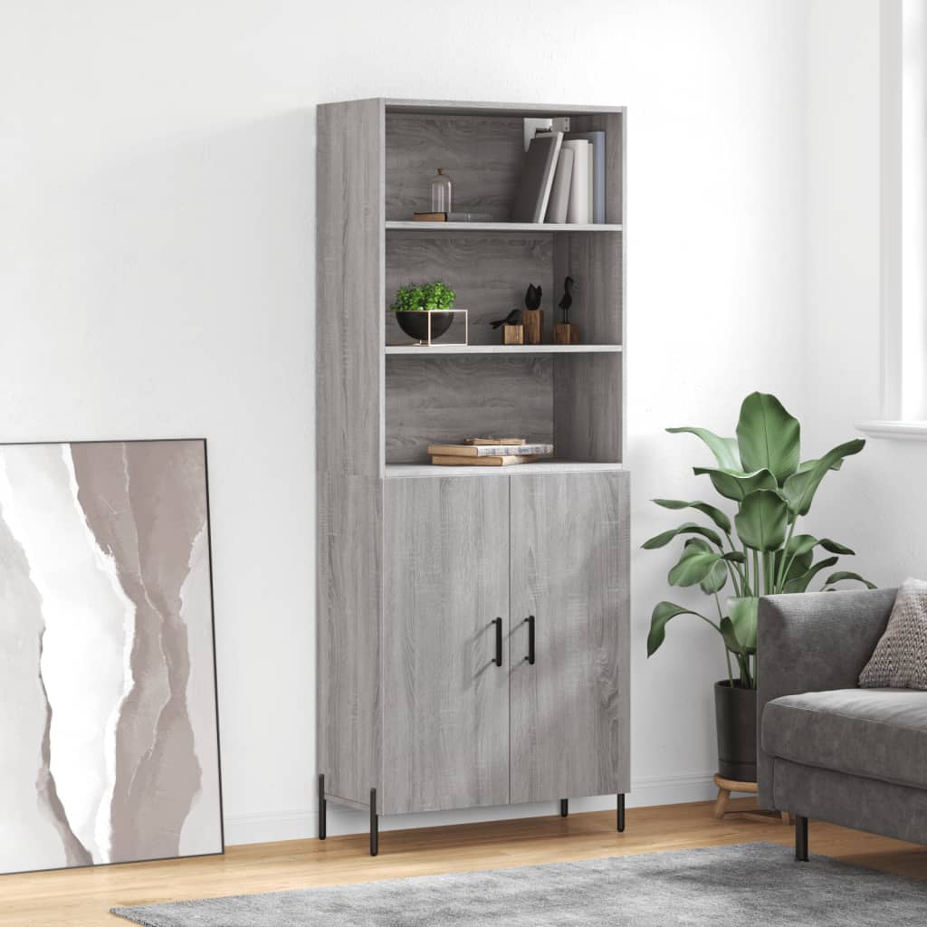 Skříň Betonově Šedá 69,5 X 32,5 X 180 Cm Kompozitní Dřevo