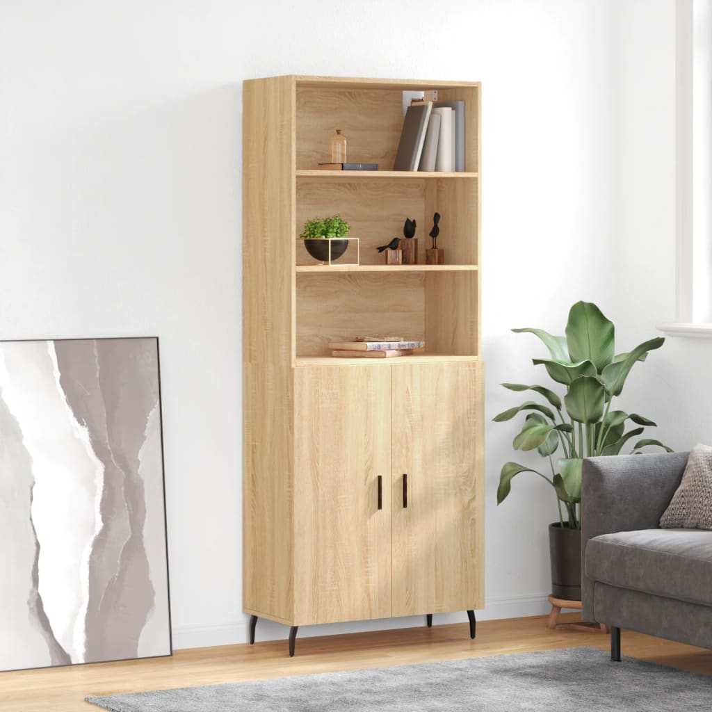 Skříň Betonově Šedá 69,5 X 32,5 X 180 Cm Kompozitní Dřevo