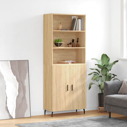 Skříň Betonově Šedá 69,5 X 32,5 X 180 Cm Kompozitní Dřevo