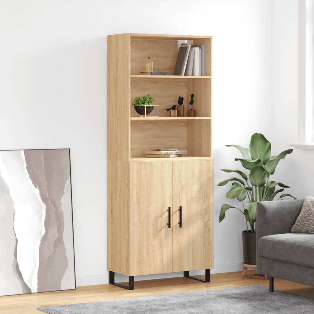 Skříň Betonově Šedá 69,5 X 32,5 X 180 Cm Kompozitní Dřevo