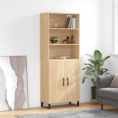 Skříň Betonově Šedá 69,5 X 32,5 X 180 Cm Kompozitní Dřevo