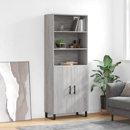 Skříň Betonově Šedá 69,5 X 32,5 X 180 Cm Kompozitní Dřevo