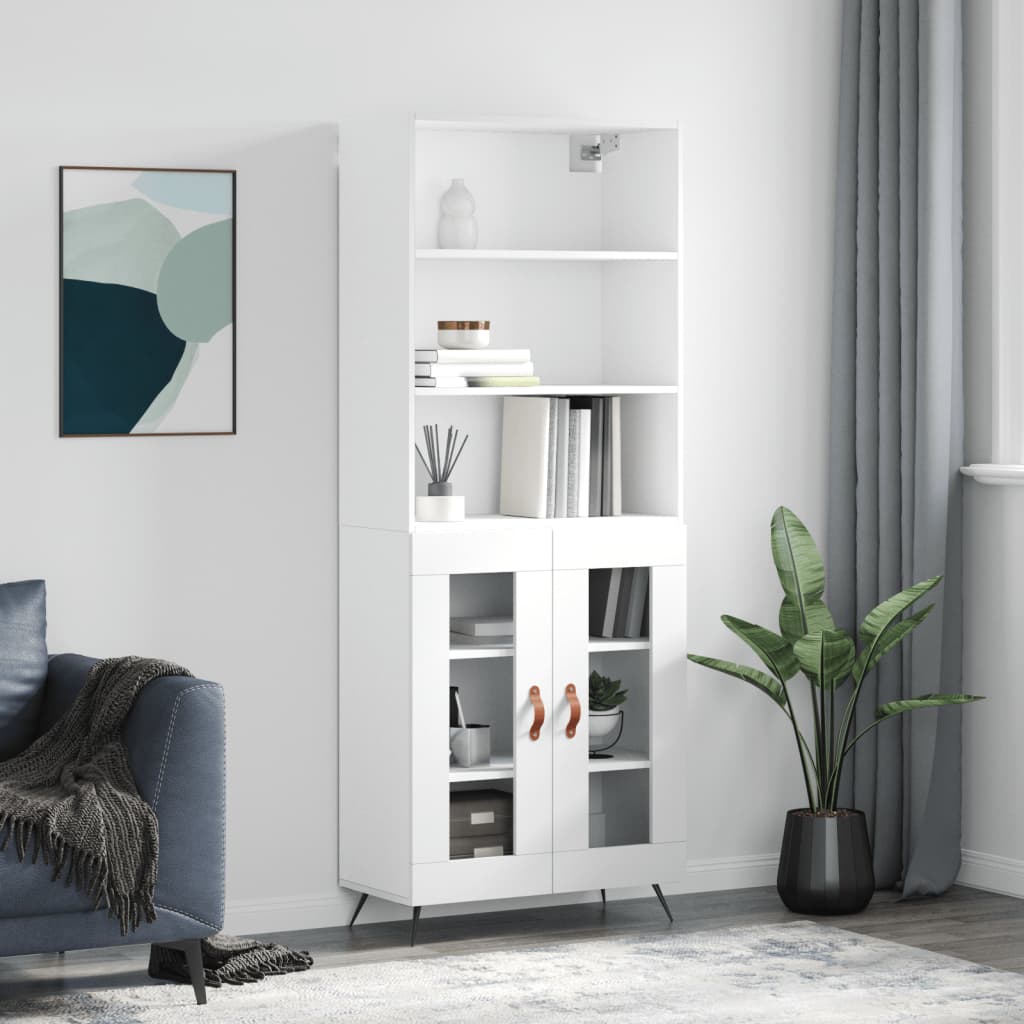 Skříň Betonově Šedá 69,5 X 32,5 X 180 Cm Kompozitní Dřevo