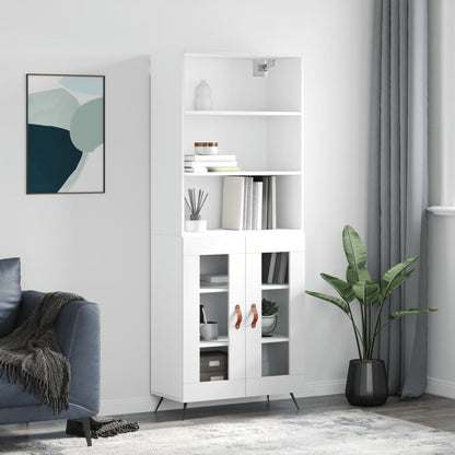 Skříň Betonově Šedá 69,5 X 32,5 X 180 Cm Kompozitní Dřevo
