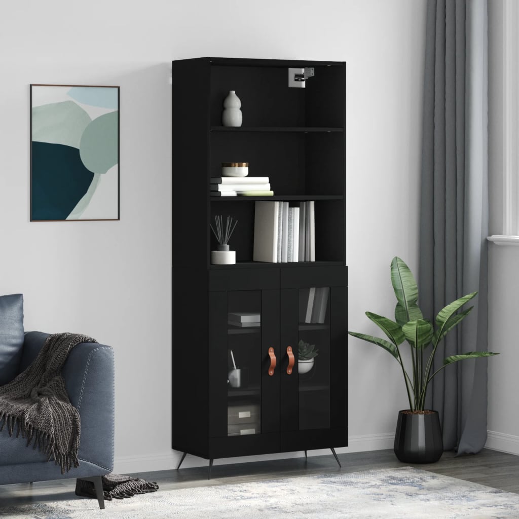 Skříň Betonově Šedá 69,5 X 32,5 X 180 Cm Kompozitní Dřevo