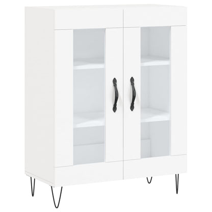 Skříň Highboard Bílá 69,5 X 34 X 180 Cm Kompozitní Dřevo