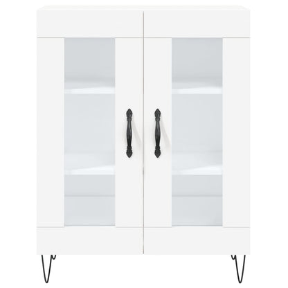 Skříň Highboard Bílá 69,5 X 34 X 180 Cm Kompozitní Dřevo