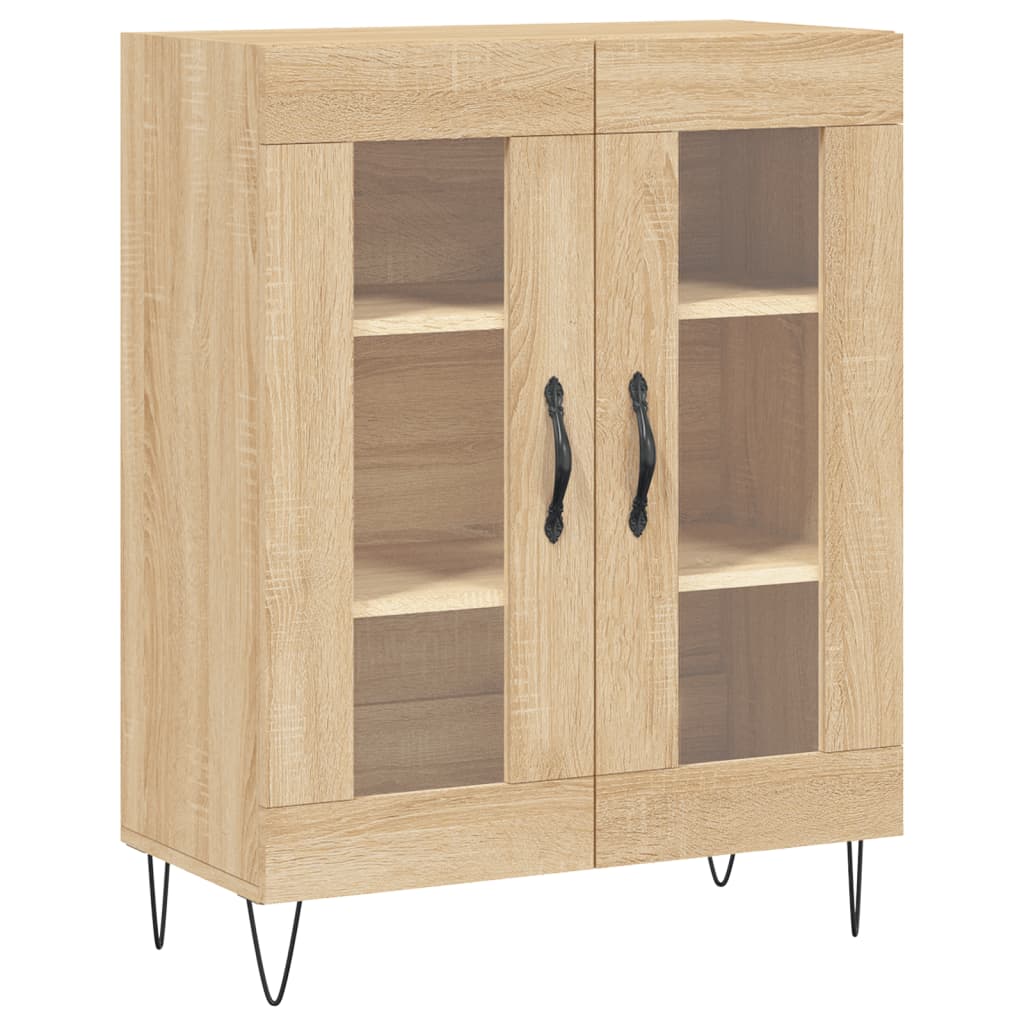 Skříň Highboard Dub Sonoma 69,5 X 34 X 180 Cm Kompozitní Dřevo