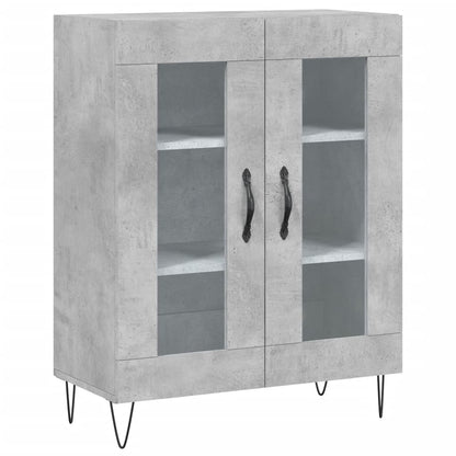 Skříň Highboard Betonově Šedá 69,5X34X180 Cm Kompozitní Dřevo