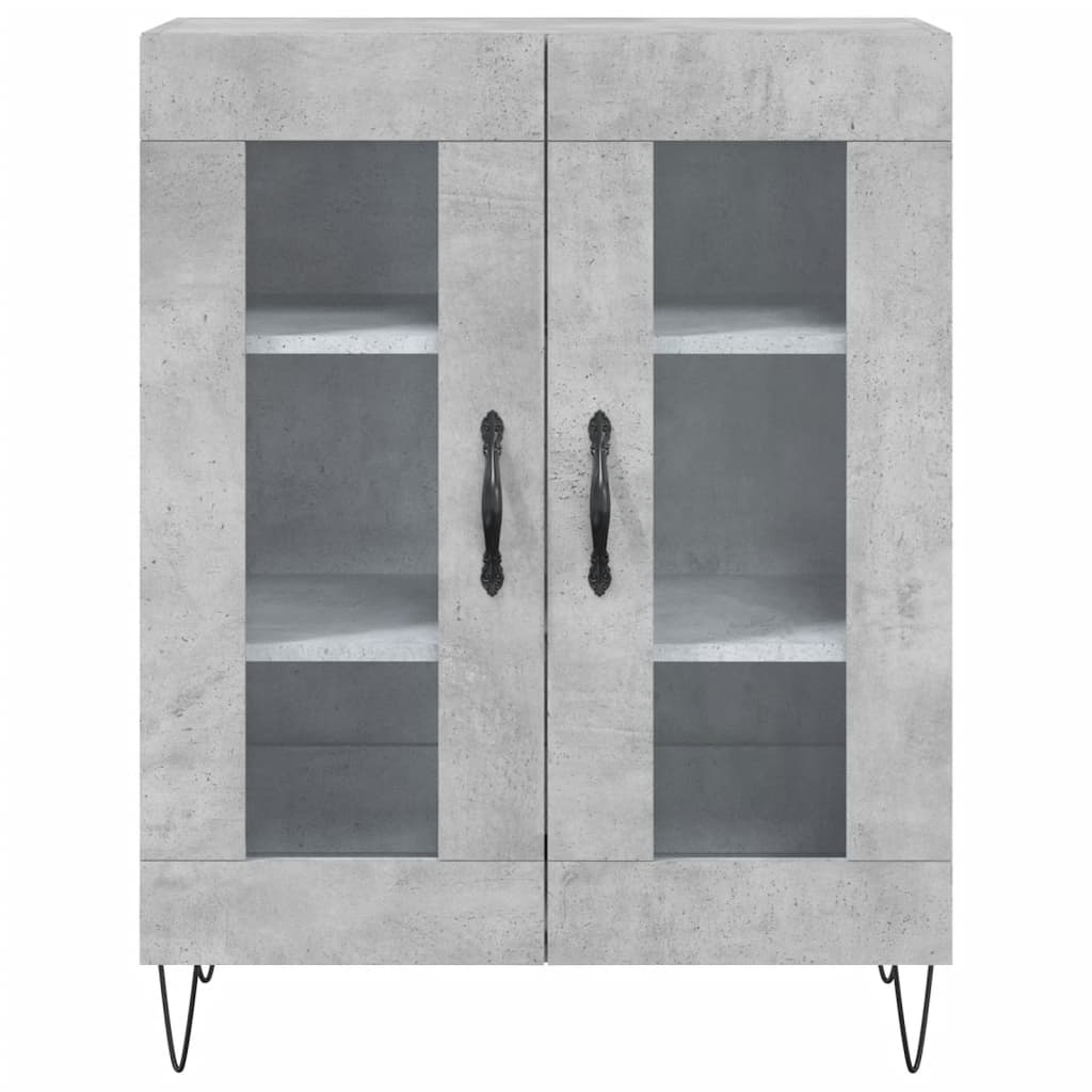 Skříň Highboard Betonově Šedá 69,5X34X180 Cm Kompozitní Dřevo