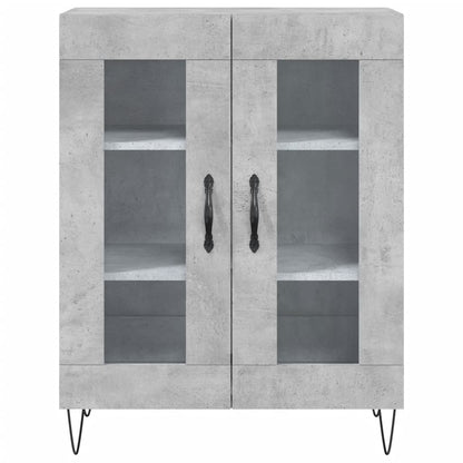 Skříň Highboard Betonově Šedá 69,5X34X180 Cm Kompozitní Dřevo