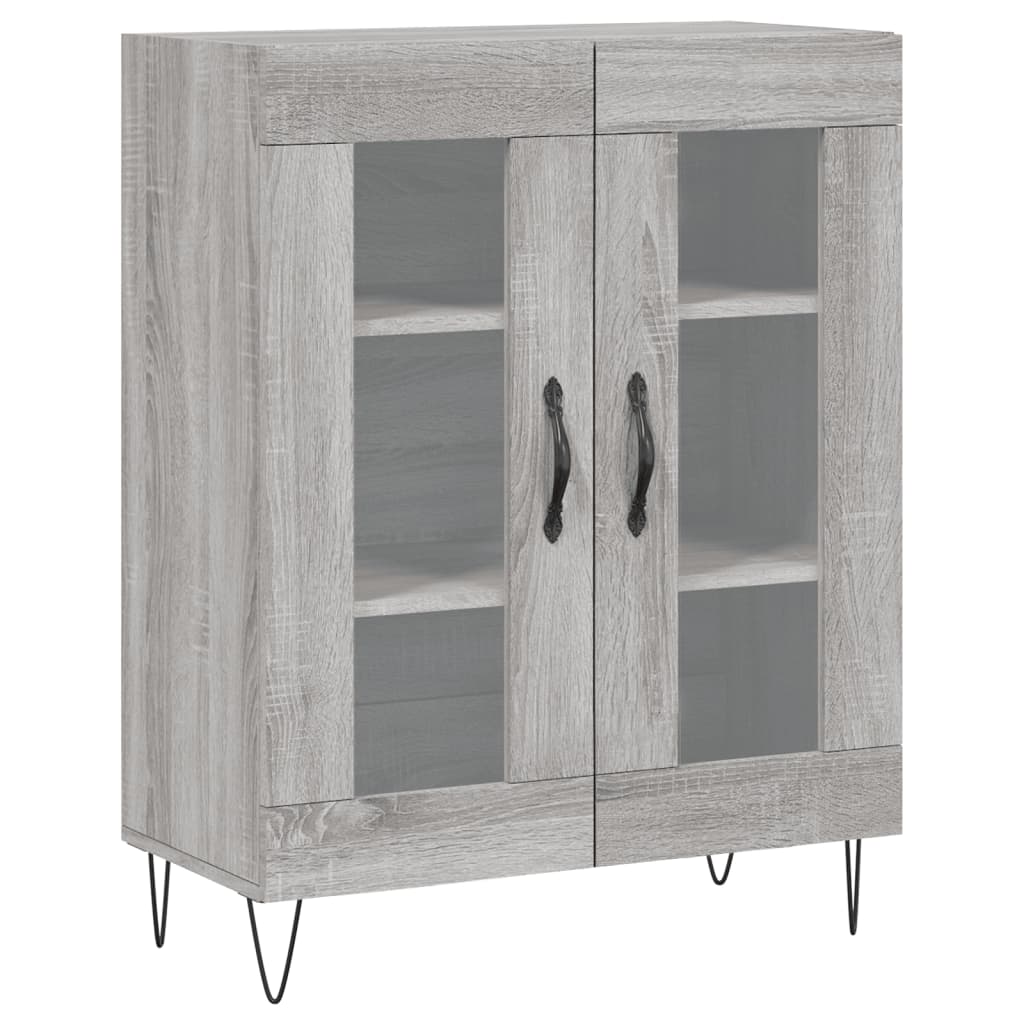 Skříň Highboard Šedá Sonoma 69,5 X 34 X 180 Cm Kompozitní Dřevo
