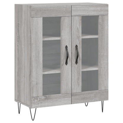 Skříň Highboard Šedá Sonoma 69,5 X 34 X 180 Cm Kompozitní Dřevo