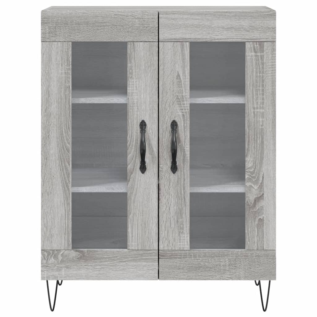 Skříň Highboard Šedá Sonoma 69,5 X 34 X 180 Cm Kompozitní Dřevo