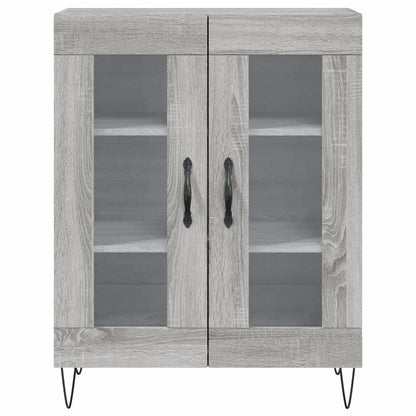Skříň Highboard Šedá Sonoma 69,5 X 34 X 180 Cm Kompozitní Dřevo