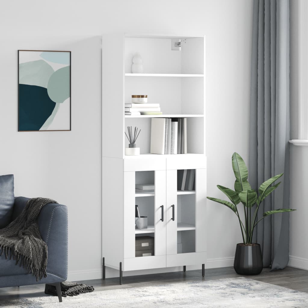 Skříň Betonově Šedá 69,5 X 32,5 X 180 Cm Kompozitní Dřevo