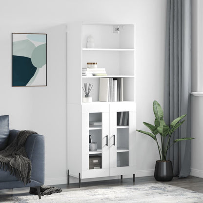 Skříň Betonově Šedá 69,5 X 32,5 X 180 Cm Kompozitní Dřevo