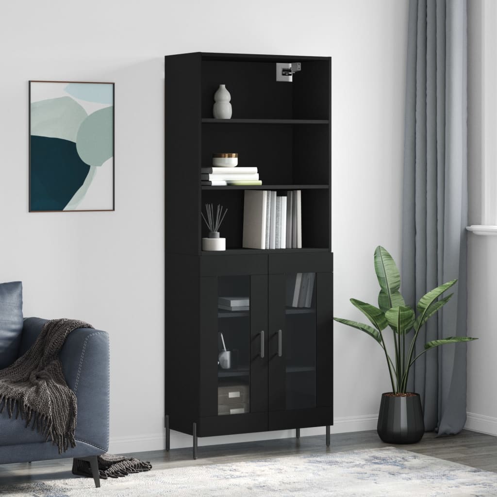 Skříň Betonově Šedá 69,5 X 32,5 X 180 Cm Kompozitní Dřevo