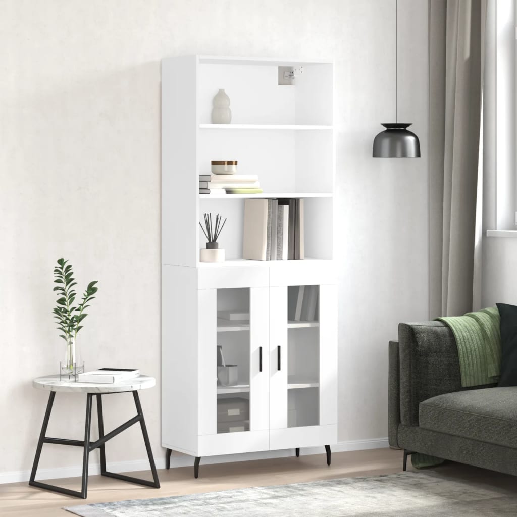 Skříň Betonově Šedá 69,5 X 32,5 X 180 Cm Kompozitní Dřevo