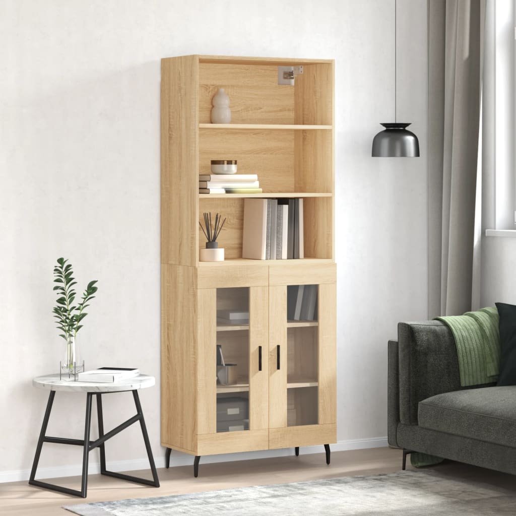 Skříň Betonově Šedá 69,5 X 32,5 X 180 Cm Kompozitní Dřevo