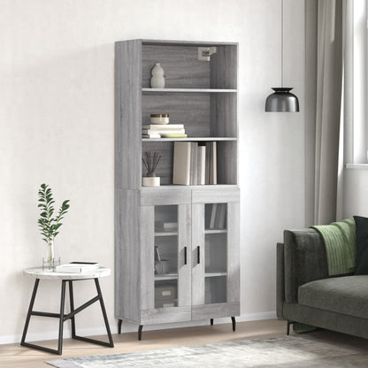 Skříň Betonově Šedá 69,5 X 32,5 X 180 Cm Kompozitní Dřevo