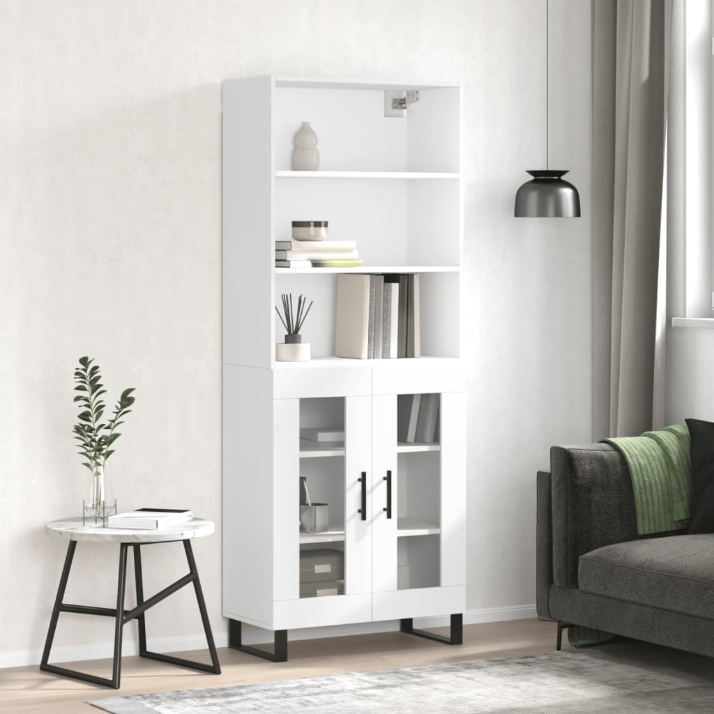Skříň Betonově Šedá 69,5 X 32,5 X 180 Cm Kompozitní Dřevo