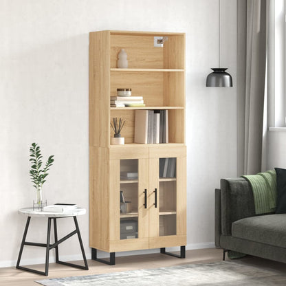 Skříň Betonově Šedá 69,5 X 32,5 X 180 Cm Kompozitní Dřevo