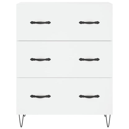 Skříň Highboard Bílá 69,5 X 34 X 180 Cm Kompozitní Dřevo
