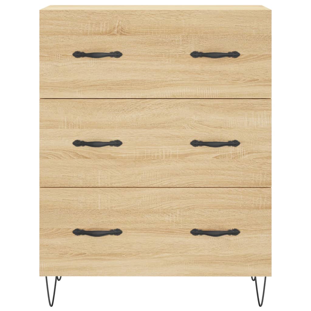 Skříň Highboard Dub Sonoma 69,5 X 34 X 180 Cm Kompozitní Dřevo