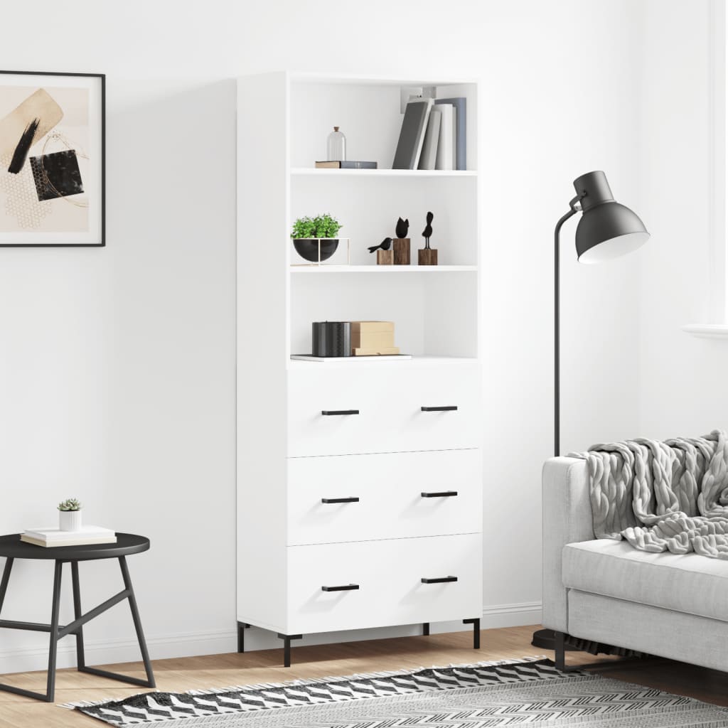 Skříň Betonově Šedá 69,5 X 32,5 X 180 Cm Kompozitní Dřevo