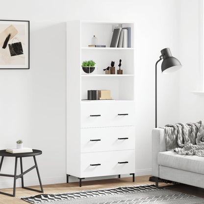 Skříň Betonově Šedá 69,5 X 32,5 X 180 Cm Kompozitní Dřevo