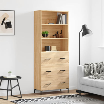 Skříň Betonově Šedá 69,5 X 32,5 X 180 Cm Kompozitní Dřevo