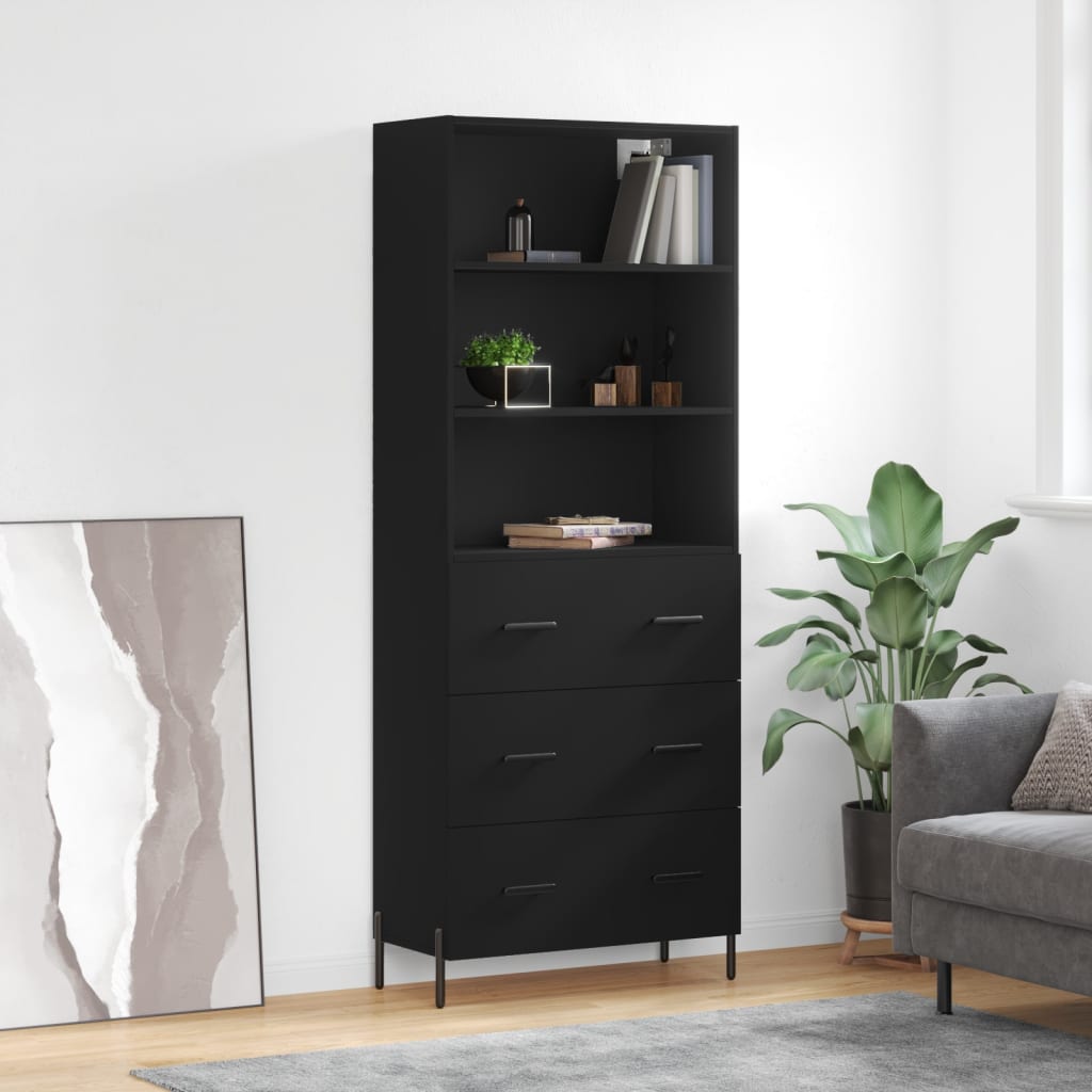 Skříň Betonově Šedá 69,5 X 32,5 X 180 Cm Kompozitní Dřevo