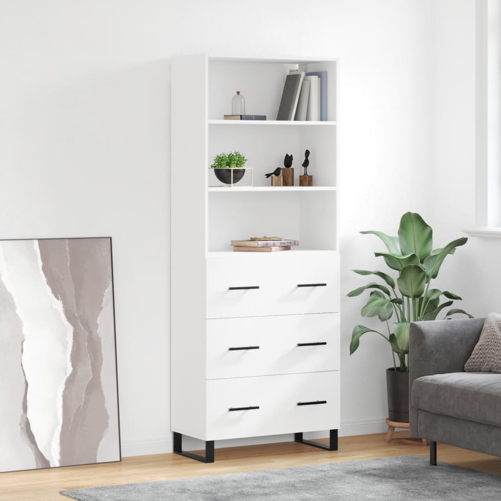 Skříň Betonově Šedá 69,5 X 32,5 X 180 Cm Kompozitní Dřevo
