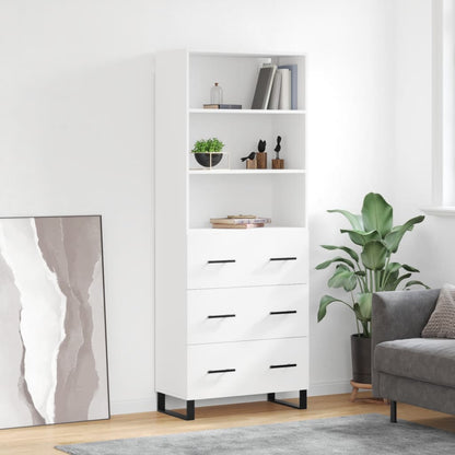 Skříň Betonově Šedá 69,5 X 32,5 X 180 Cm Kompozitní Dřevo