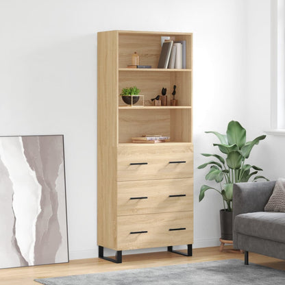 Skříň Betonově Šedá 69,5 X 32,5 X 180 Cm Kompozitní Dřevo