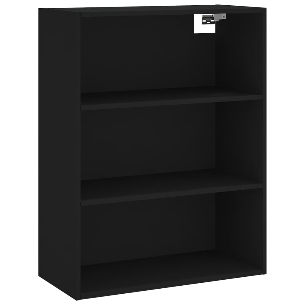 Skříň Highboard Černá 69,5 X 34 X 180 Cm Kompozitní Dřevo