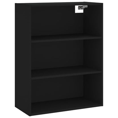 Skříň Highboard Černá 69,5 X 34 X 180 Cm Kompozitní Dřevo