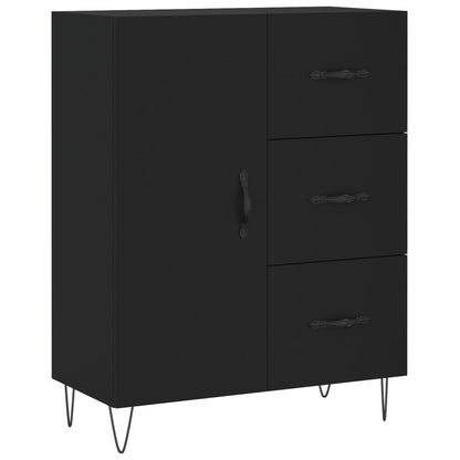 Skříň Highboard Černá 69,5 X 34 X 180 Cm Kompozitní Dřevo