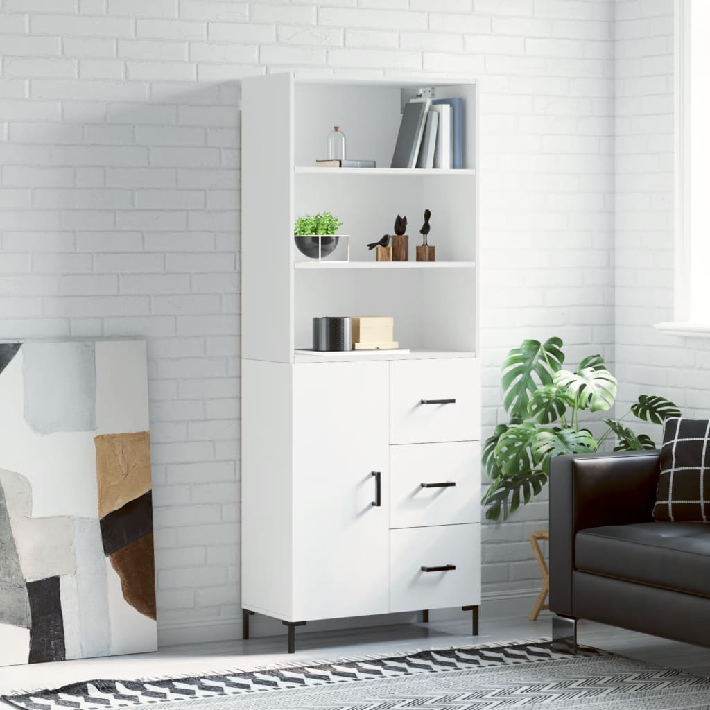 Skříň Betonově Šedá 69,5 X 32,5 X 180 Cm Kompozitní Dřevo